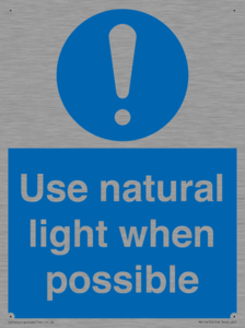 Use natural light when possible